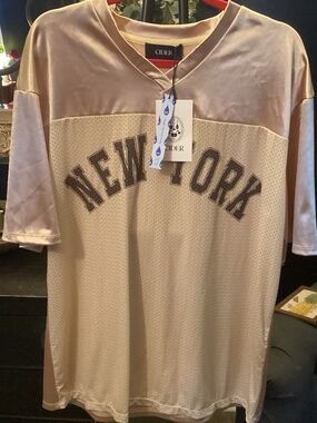 Cider sports jersey size Lg gold color